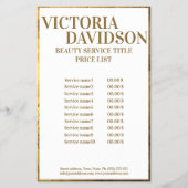 Golden Border Luxury Price List Flyer (Voorkant)