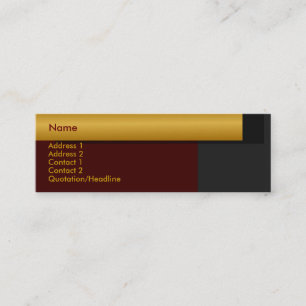 Golden Border Profile Card Mini Visitekaartje