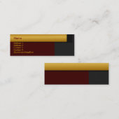 Golden Border Profile Card Mini Visitekaartje (Voorkant / Achterkant)