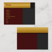 Golden Border Profile Card Visitekaartje (Voorkant / Achterkant)