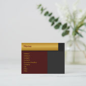 Golden Border Profile Card Visitekaartje (Staand voorkant)