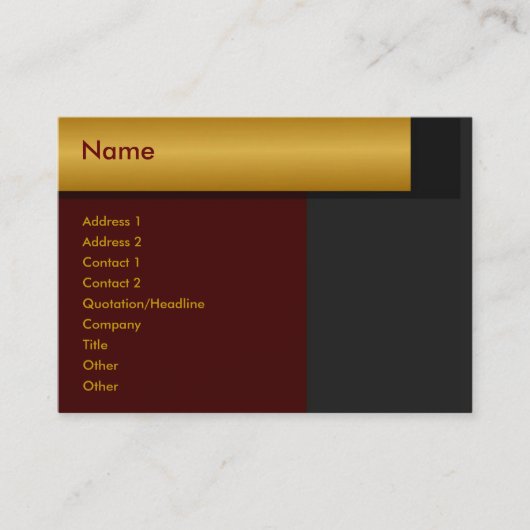 Golden Border Profile Card Visitekaartje (Voorkant)