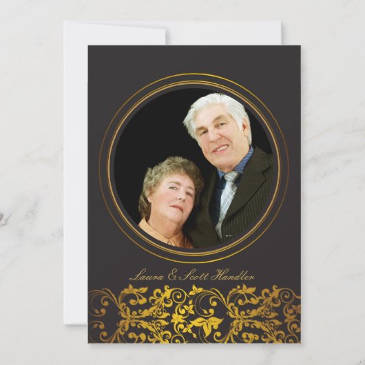 Golden border - uitnodiging tot vijftigste verjaar (Achterkant)