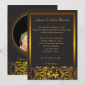 Golden border - uitnodiging tot vijftigste verjaar (Voorkant / Achterkant)