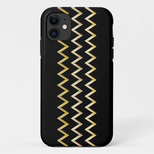 Golden Border - zigzag + je rug & ideeën Case-Mate iPhone Case (Achterkant)