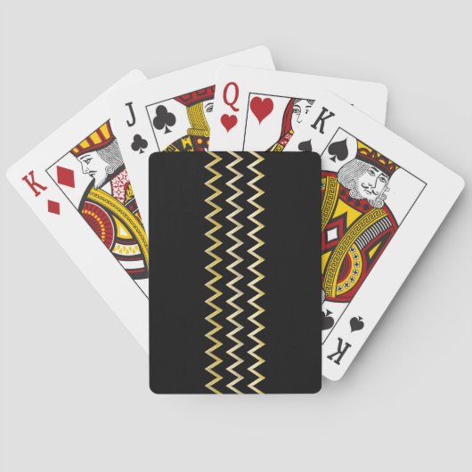 Golden Border - zigzag + je rug & ideeën Speelkaarten (Achterkant)