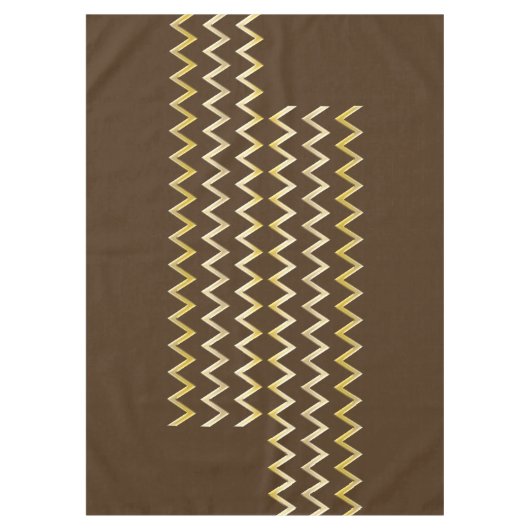 Golden Border - zigzag + je rug & tekst Tafelkleed (Voorkant)