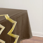 Golden Border - zigzag + je rug & tekst Tafelkleed (Voorbeeld)