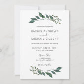Golden borders eucalypt wedding collection kaart (Achterkant)