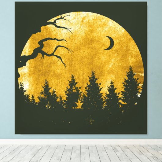 Golden Bossen Canvas Afdruk (Insitu (Houten vloer))