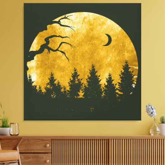 Golden Bossen Canvas Afdruk (Insitu (Woonkamer))