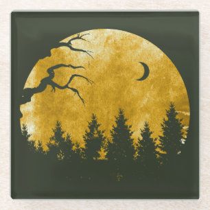 Golden Bossen Glazen Onderzetter