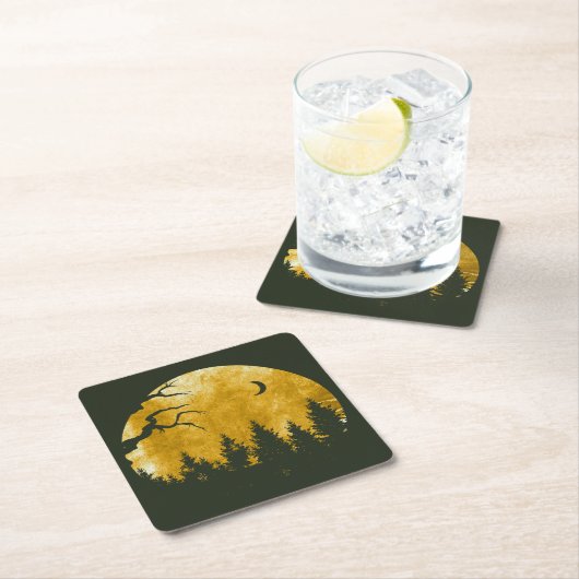 Golden Bossen Kartonnen Onderzetters (Insitu)