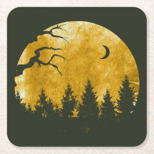 Golden Bossen Kartonnen Onderzetters