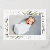 Golden Botanical | Aankondiging Folie geboorte (Voorkant)