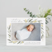 Golden Botanical | Aankondiging Folie geboorte (Staand Voorkant)