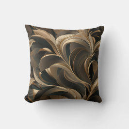 Golden Botanical Flow Elegant Kussen