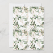 Golden Botanische Eucalyptus Wreatmonogram Groen Kaart (Achterkant)