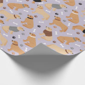 Golden Botten en pootpapier voor rivierbeddingen Cadeaupapier (Hoek)