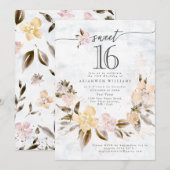 Golden bouquet Herfst roos Sweet 16 Kaart (Voorkant / Achterkant)