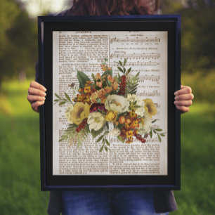 Golden Bouquet Poster