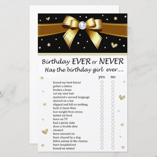 Golden bow Birthday Ever of Nooit Game (Voorkant / Achterkant)