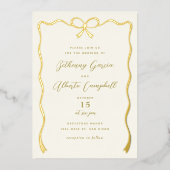 Golden Bow Folie uitnodiging (Voorkant)