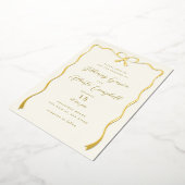 Golden Bow Folie uitnodiging (Gedraaid)