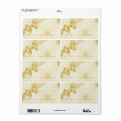 Golden Bow Kerstmis Sneeuwvlokken etiketten (Full Sheet)