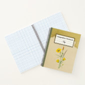 Golden Bowl Mariposa Bloem Gepersonaliseerde Comp Notitieboek (Binnen)