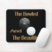 Golden Bowled Beauful Lawn Bowls Design Muismat (Met muis)