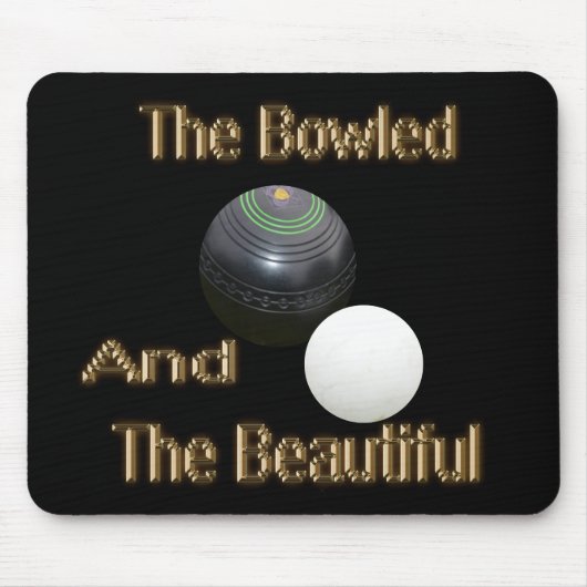 Golden Bowled Beauful Lawn Bowls Design Muismat (Voorkant)
