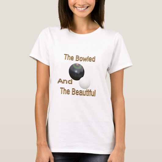 Golden Bowled Beauful Lawn Bowls Design T-shirt (Voorkant)
