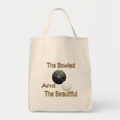 Golden Bowled Beauful Lawn Bowls Design Tote Bag (Voorkant)