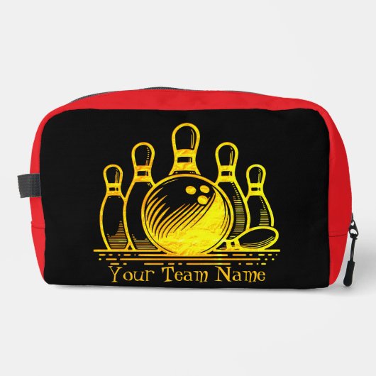 Golden Bowling Team Art Toilettasje (Voorkant)
