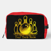  Golden Bowling Team Art Toilettasje (Achterkant)