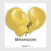 Golden Boxing Ghandschoenen Design Contour Sticker (Vel)