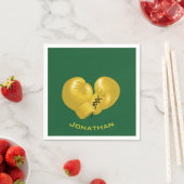 Golden Boxing Ghandschoenen Design Paper Napkins Servet (Insitu)