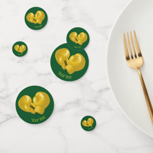 Golden Boxing Ghandschoenen Design Table Confetti (Groep)