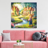 Golden Boy door de Stream Schilderij Canvas Print (Insitu (Woonkamer))