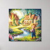 Golden Boy door de Stream Schilderij Canvas Print (Voorkant)