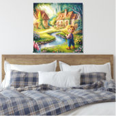 Golden Boy door de Stream Schilderij Canvas Print (Insitu (Slaapkamer))