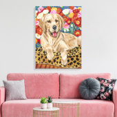 Golden Boy Retriever Canvas Afdruk (Insitu (Woonkamer))