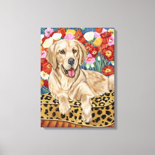Golden Boy Retriever Canvas Afdruk (Voorkant)