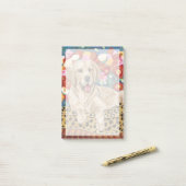 Golden Boy Retriever Post-it® Notes (Op bureau)