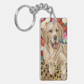 Golden Boy Retriever Sleutelhanger (Voorkant Links)