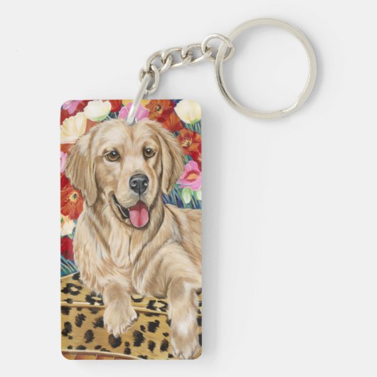 Golden Boy Retriever Sleutelhanger (achterkant)