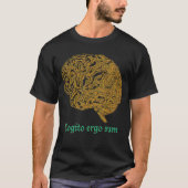 Golden Brain Ik denk daarom dat ik Philosopher De T-shirt (Voorkant)