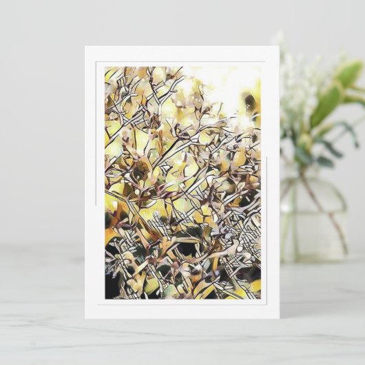 Golden Branches Art 5x7 Flat Kaart (Staand voorkant)
