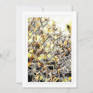 Golden Branches Art 5x7 Flat Kaart